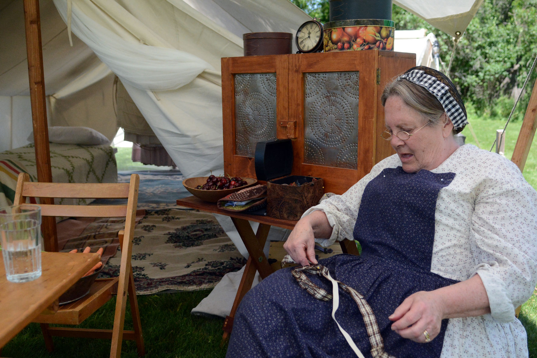 Historical reenactment at Indian Agency House